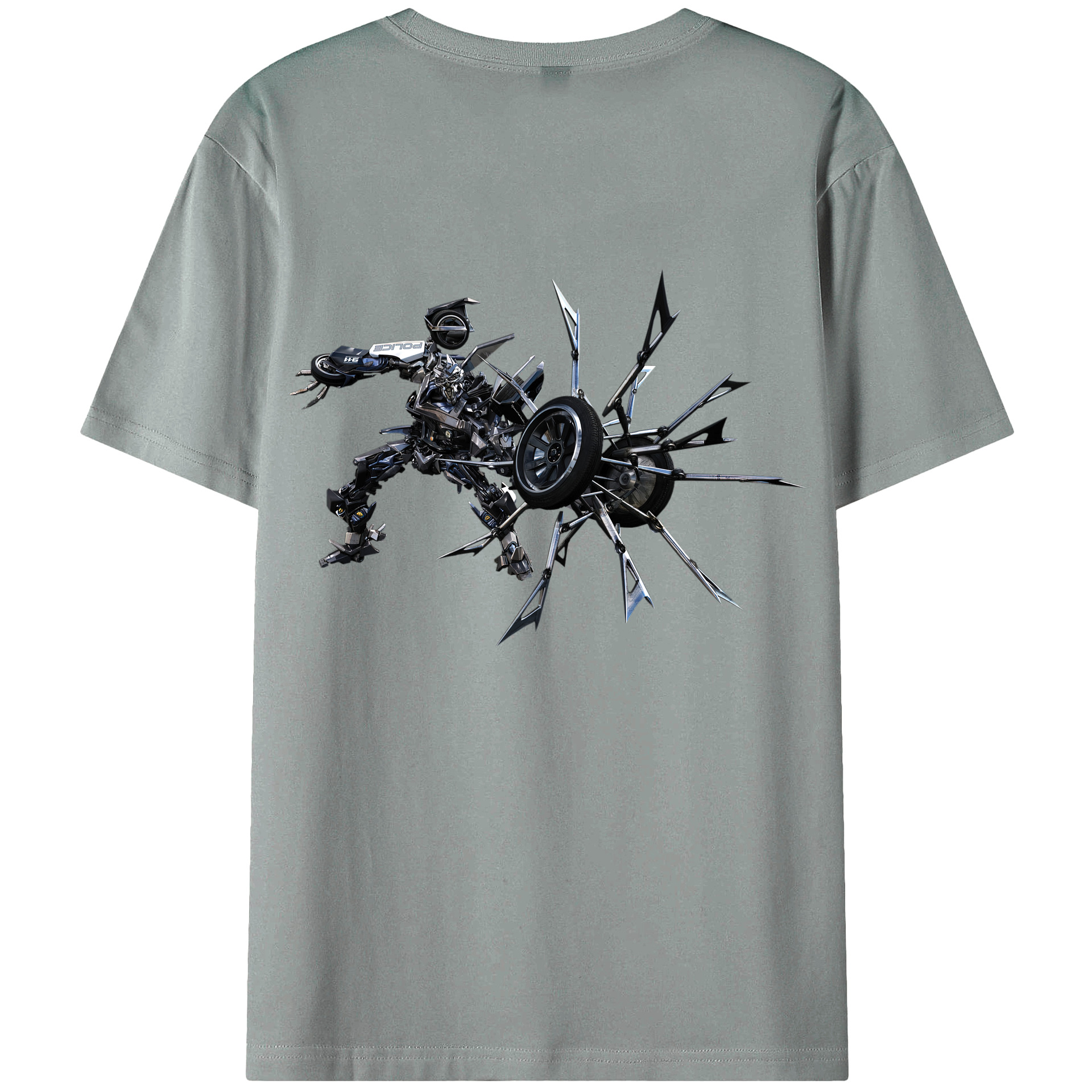 （画像用）  綿100％ メンズ半袖Tシャツ（バックプリント） 通気性